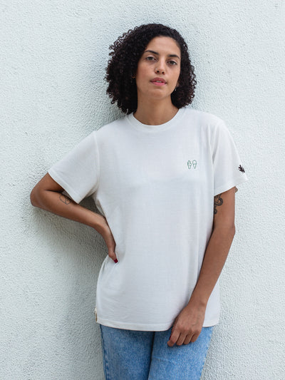 The Sustainable MilkFibe™ T-Shirt Embroidered